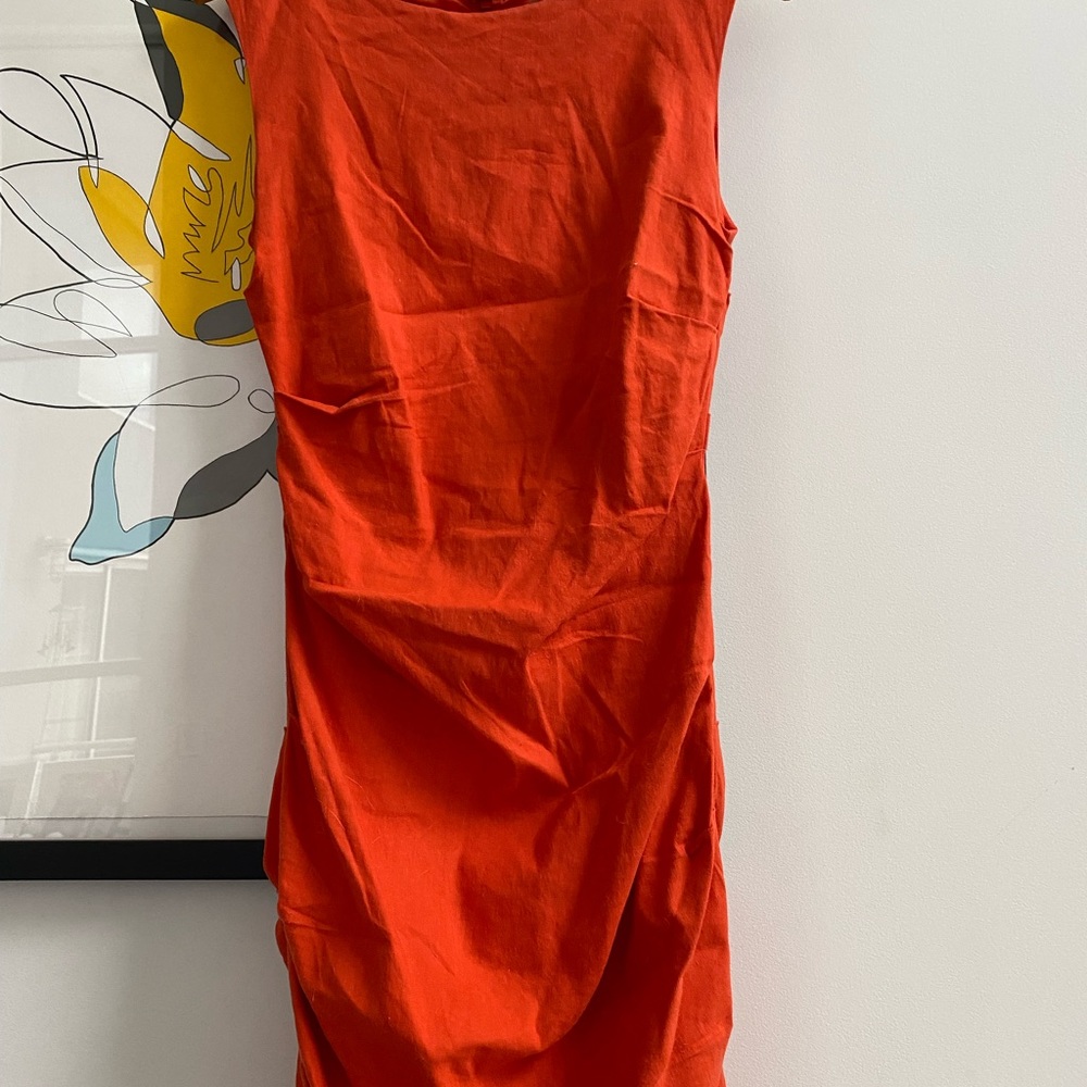 Nicole Miller Atelier Ruched-back knee length cocktail dress